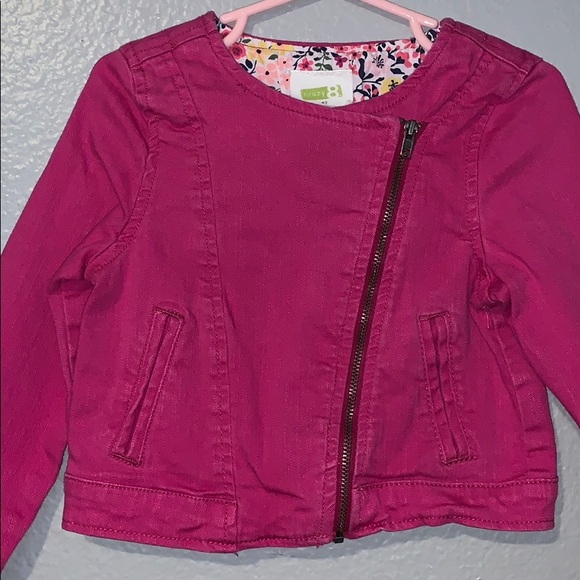 crazy 8 pink moto jacket. Size 4T - Picture 3 of 10